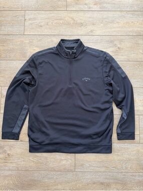 Callaway Pullover long sleeve, 1/4 zip Golf performance Black Sz Large